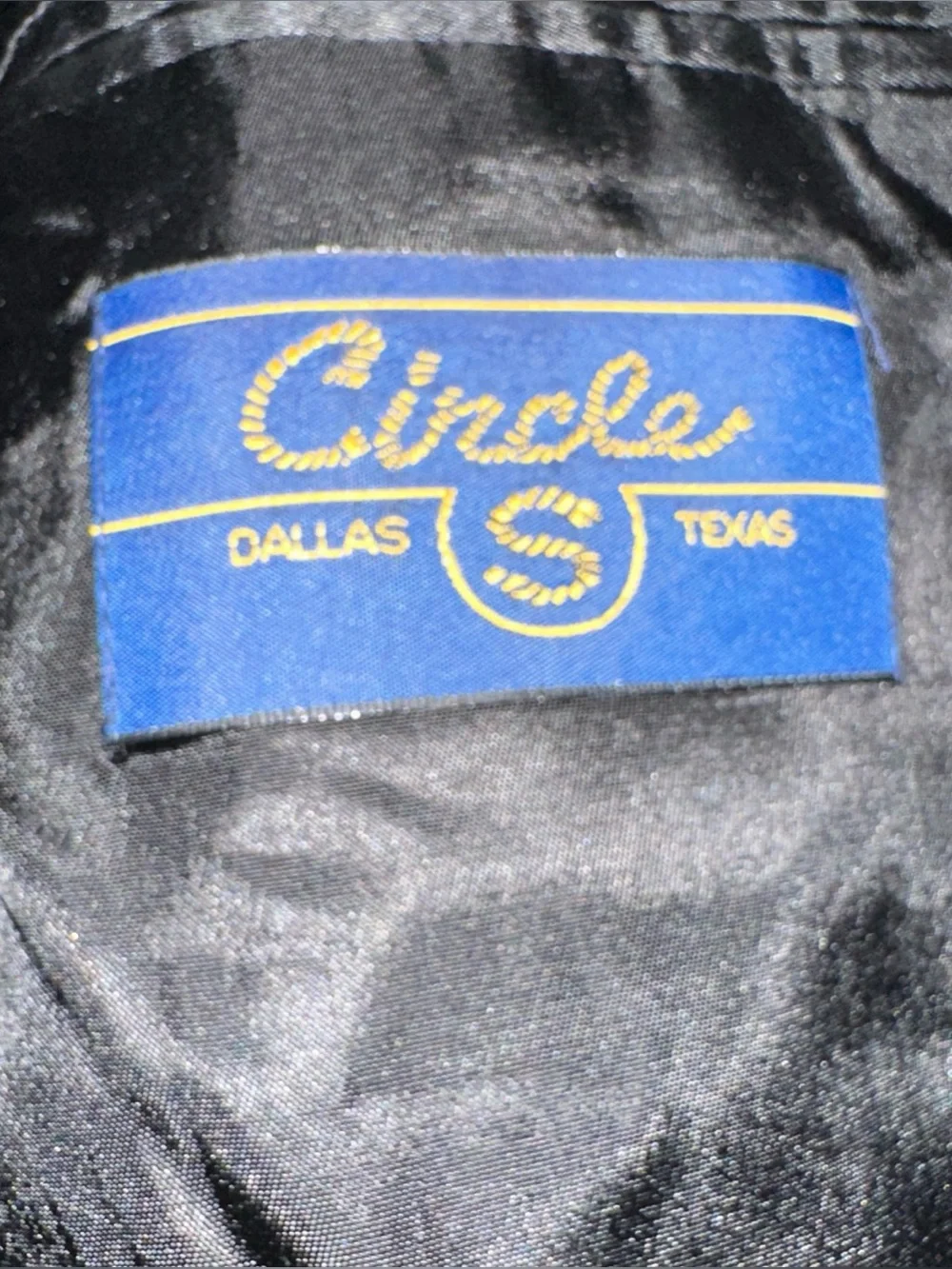 Circle S Blazer Western Sport Coat Black Grey Men Size 46R